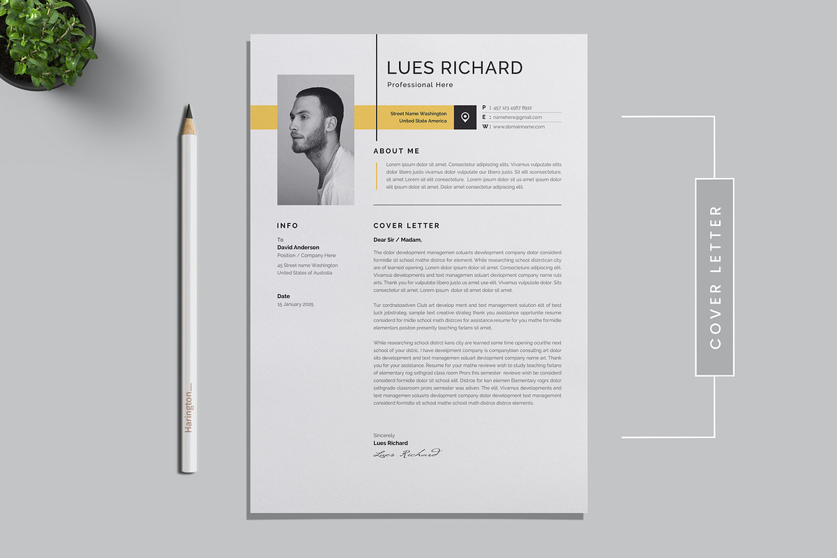 Resume/CV Template, a Resume Template by Proper_media (Photo 5 of 6)