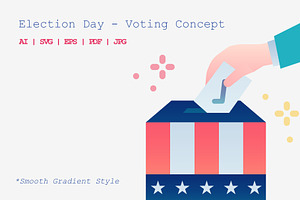 Election Day, Voting Illustration