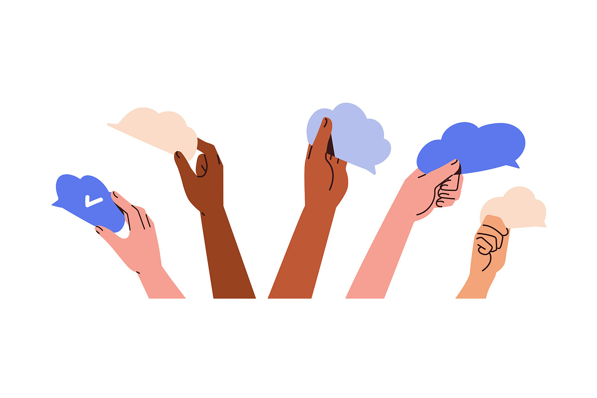 Hands with heart, star, emoji symbol, a Person Illustration by Good Studio (Photo 21 of 25)