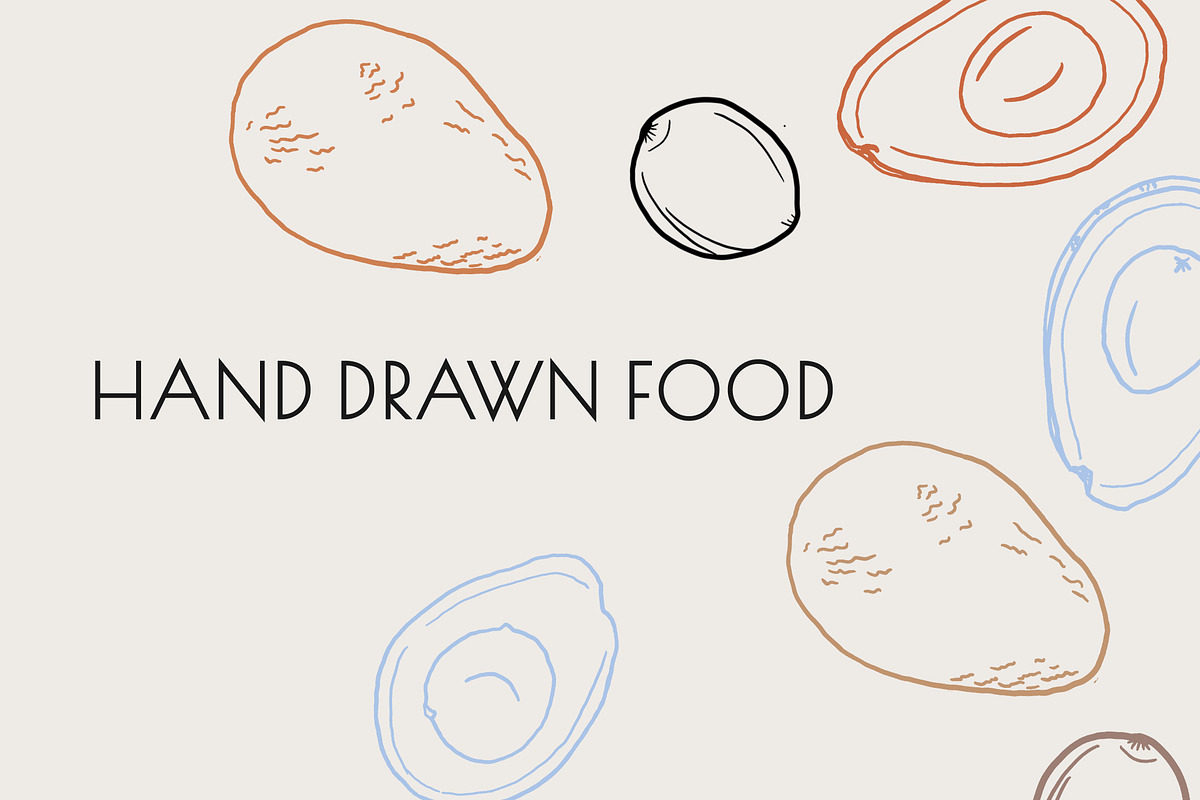 Minimal Hand-drawn Food Illustration, a Food Illustration by Cosmic_Latte_studio (Photo 3 of 8)