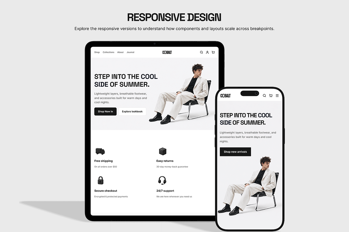COBALT E-commerce UI Kit, an UI Kit Template by DjectStudio (Photo 5 of 8)