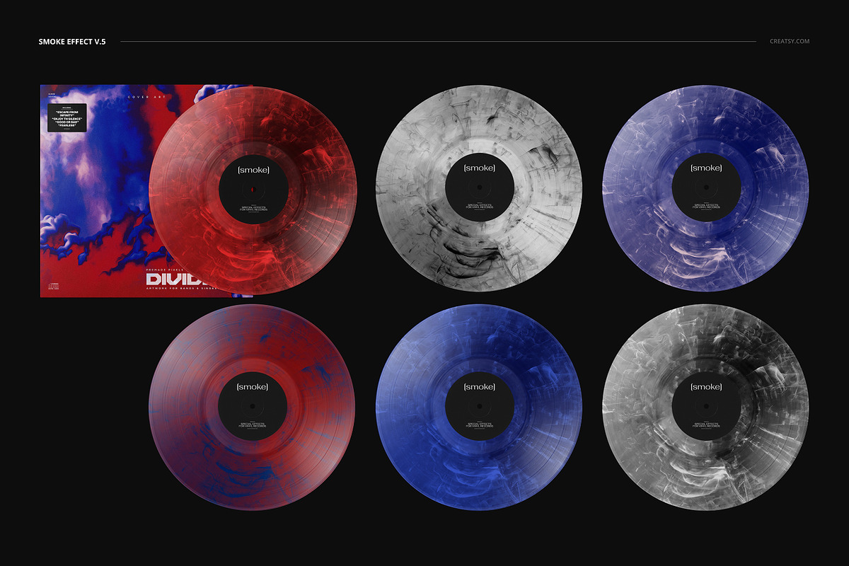 Vinyl Record & Cover Mockup Set, a Merchandise Mockup by creatsy5 (Photo 19 of 54)