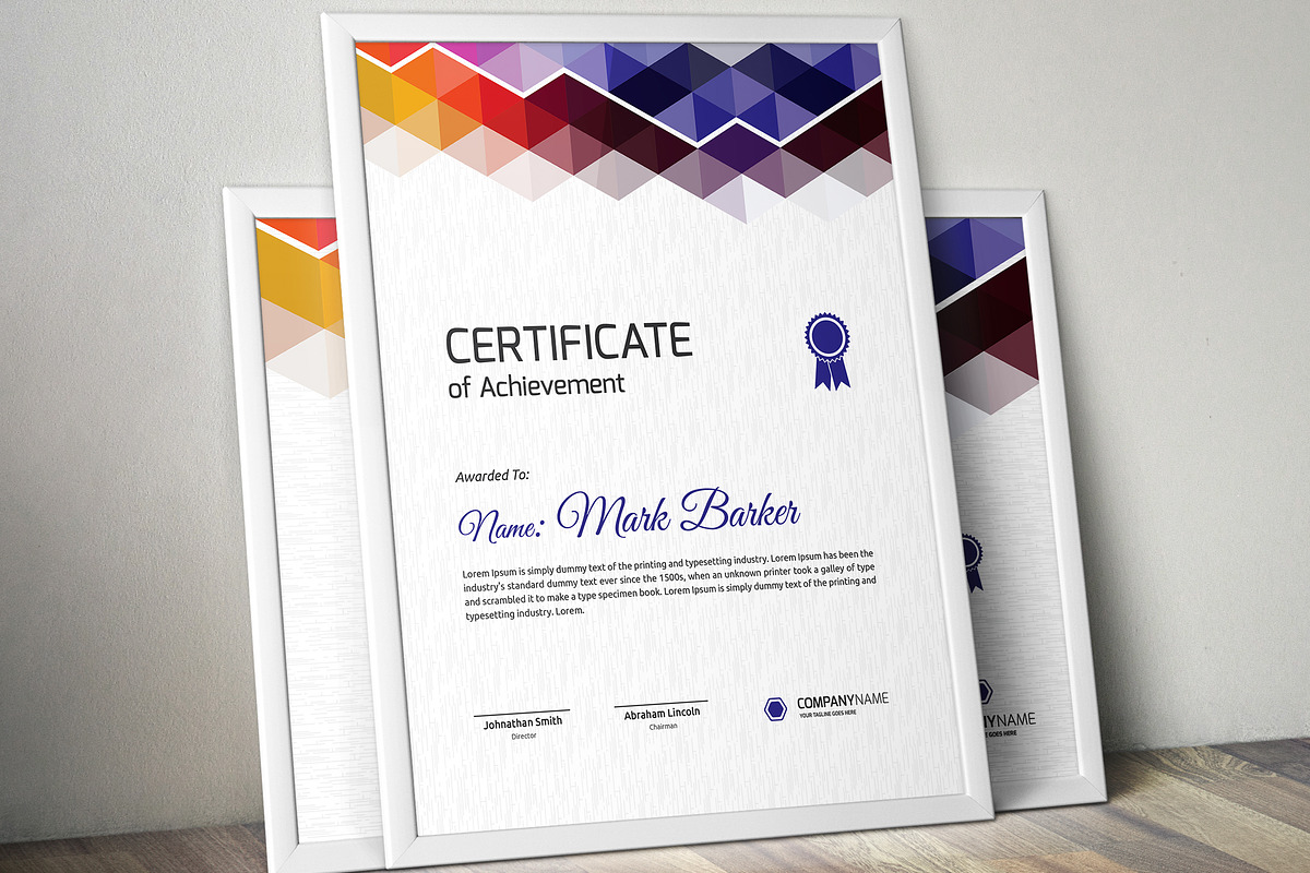 Certificate Word | PSD | AI, a Stationery Template by Curve Design (Photo 3 of 3)
