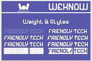 Friendly Tech font, a Font by weknow (Thumbnail 7 of 8)