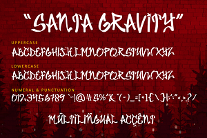 Santa Gravity - Graffiti Font