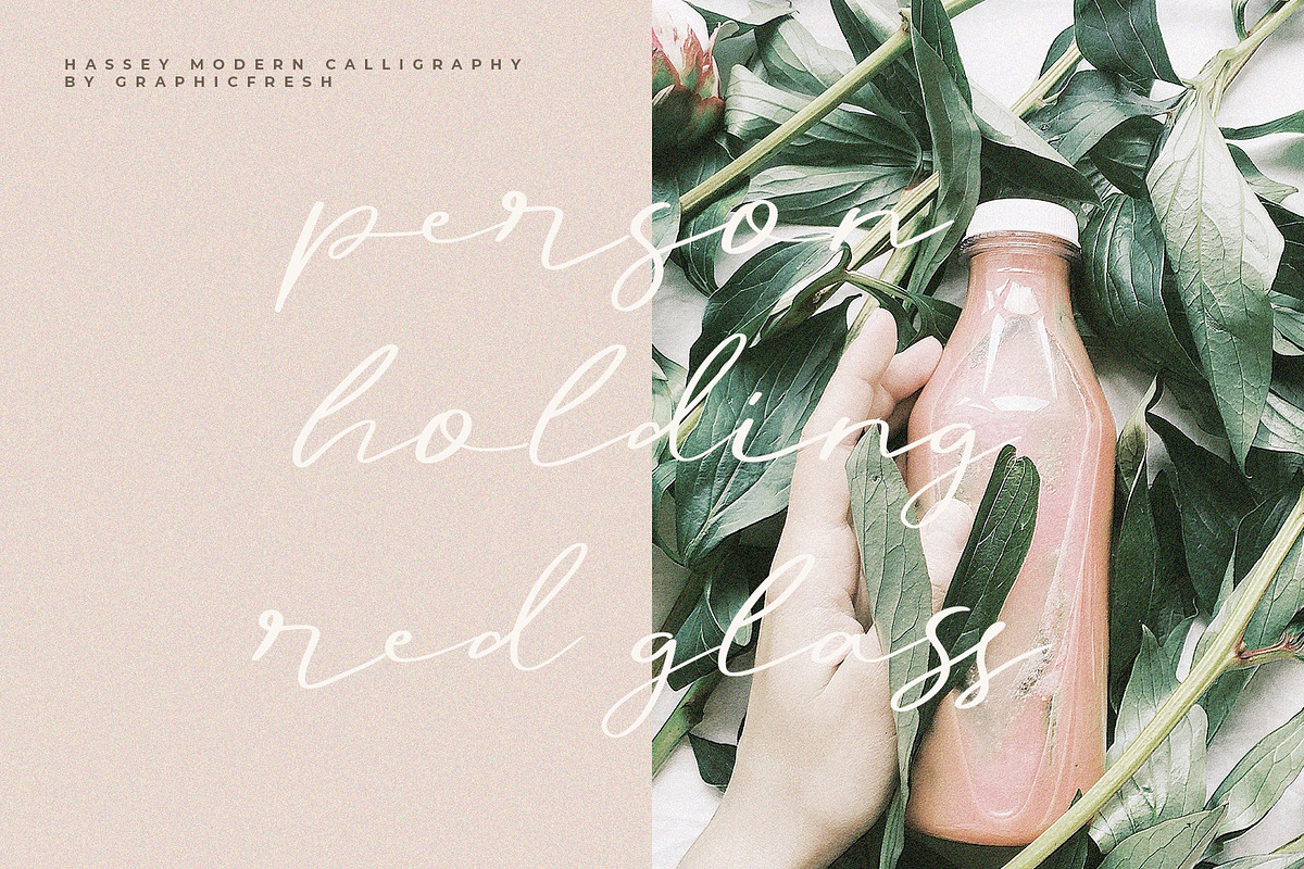 Hassey - A Modern Calligraphy Font, a Script Font by Graphicfresh (Photo 6 of 7)