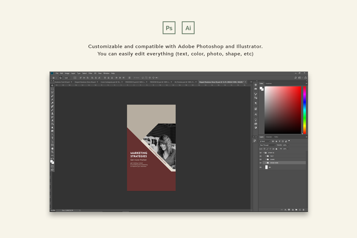 Elegant Business Company Instagram, a Social Media Template by peterdraw (Photo 4 of 5)