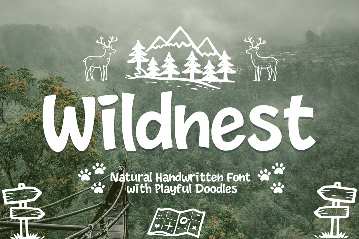 Wildnest Natural Handwritten Font, a Handwritten Font by cocodesign (Photo 1 of 8)