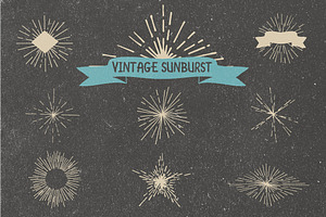 Sunburst Collection. Hand Illustrate