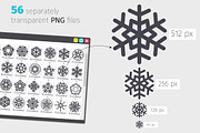 Snowflake Line Icons Set, an Outline Icon by Voysla's Shop (Thumbnail 3 of 4)