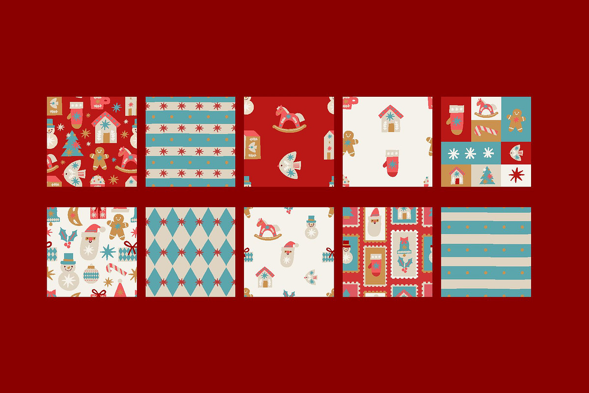 Merry Christmas Clipart, a Decorative Illustration by Barkova Nadya (Photo 4 of 9)