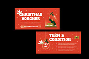 Red Gradient Christmas Voucher, a Card Template by Neermana (Thumbnail 2 of 4)