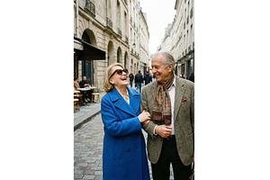 Senior Couple Strolls, a Person Photo by CREATIVEDEF