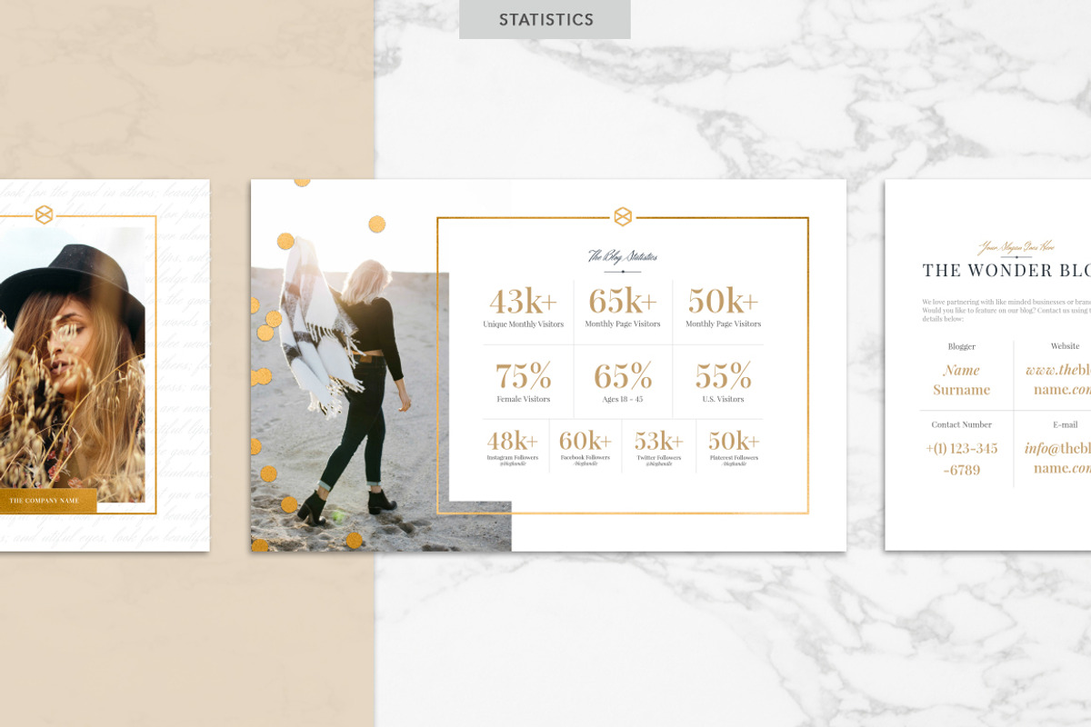 GOLDEN | Blog Media Kit, a Resume Template by Marigold Studios (Photo 6 of 10)