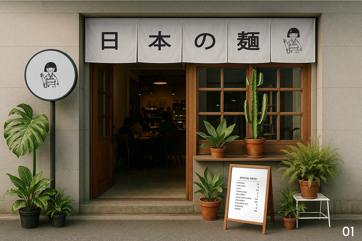 Japanese Cafe Storefront Mockup Sets, a Cups & Container Mockup by MockUpgrade (Photo 2 of 13)