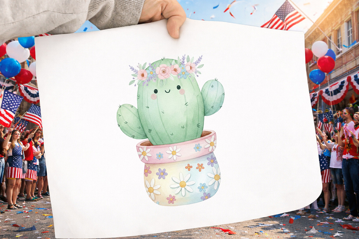 Whimsical Summer Cactus Clipart Png, an Illustration by GatewayDesign (Photo 5 of 5)