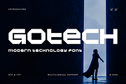 Gotech - Modern Futuristic Font, a Symbol Font by Masyafi Studio (Thumbnail 1 of 8)