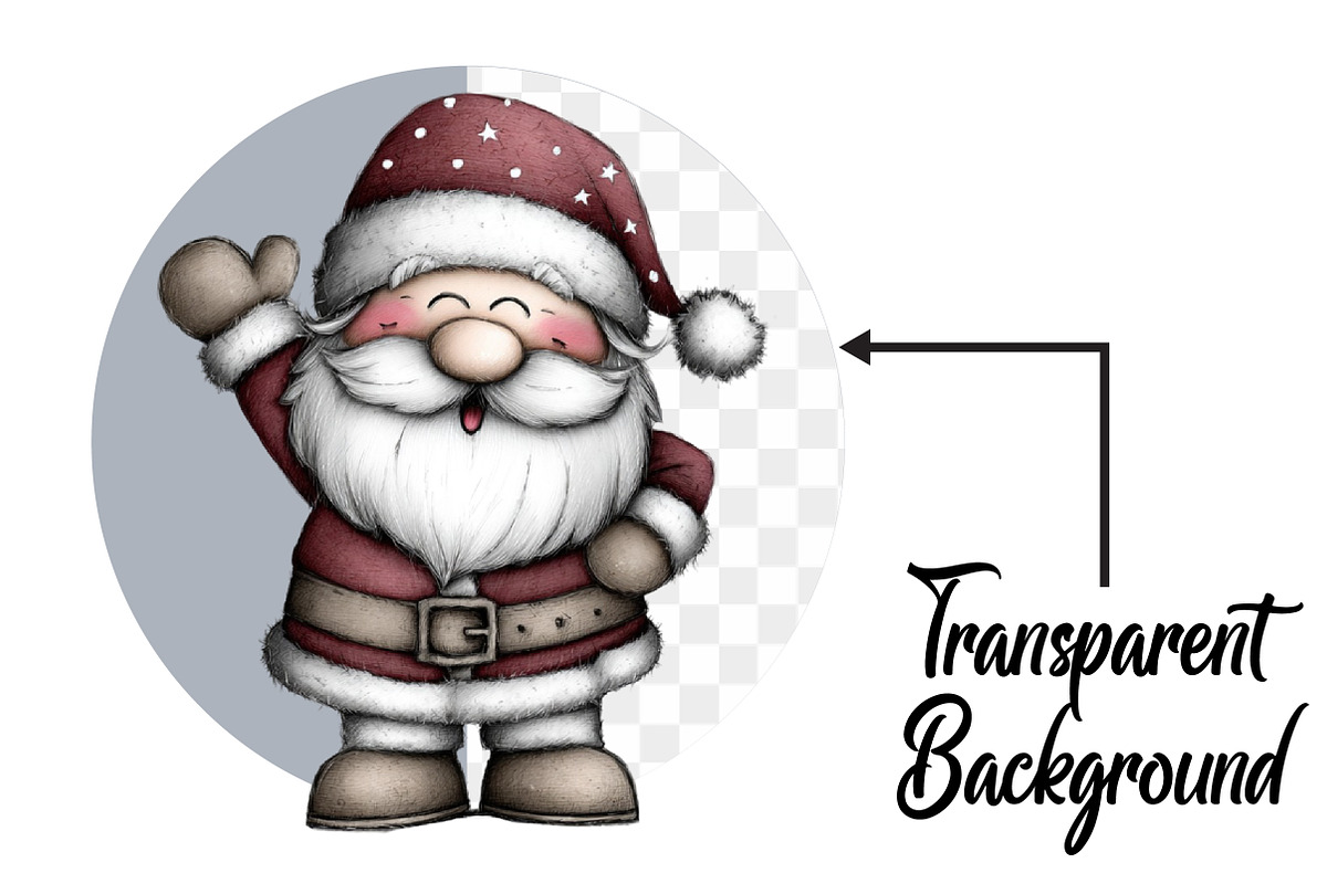 Retro Santa Clipart, an Illustration by Pixels.Craft (Photo 2 of 6)