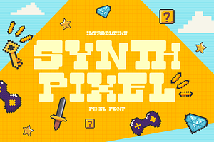 Synth Pixel - Y2K Game Font, a Font by PutraCetol Studio
