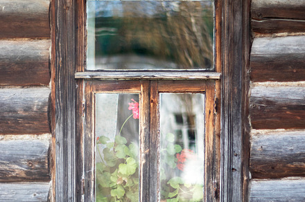 Window in an old log house., an Architecture Photo by Schreibikus