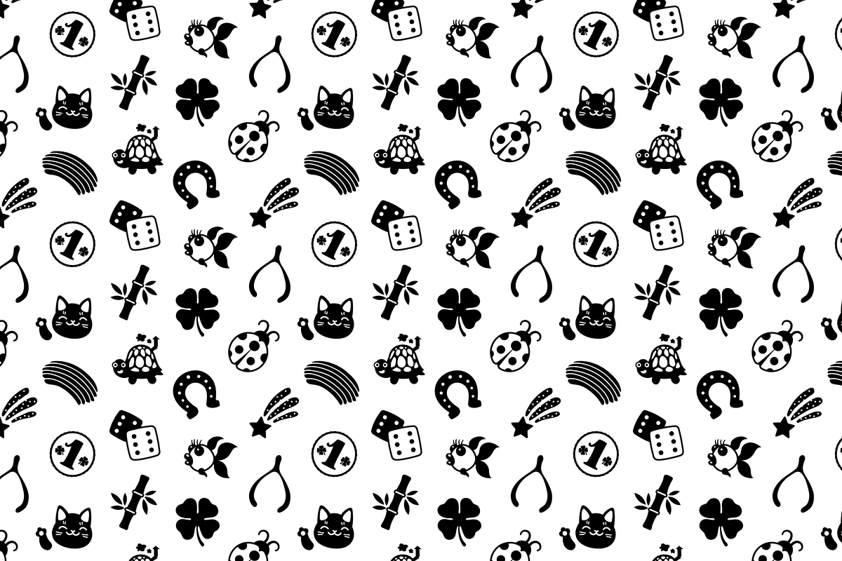 Lucky Charms Icons And Pattern, an Outline Icon by Iconka (Photo 6 of 6)