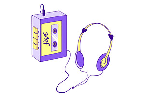 Retro audio music player.