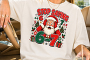 Stop Saying 6-7 Christmas PNG, a Seasonal Illustration by Rose Art (Thumbnail 2 of 4)