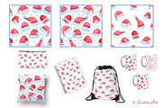 Watercolor Santa hats, a Decorative Illustration by Sunshine Art Shop (Thumbnail 4 of 4)