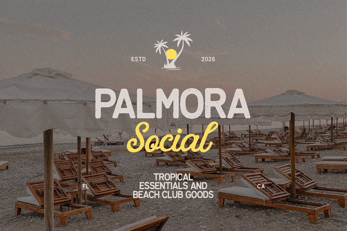 Palm Bay Social Vintage Summer Font, a Script Font by Creacy Studio (Photo 3 of 9)