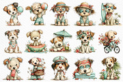 Whimsical Summer Dogs Clipart, an Illustration by Craft Nest (Thumbnail 6 of 11)