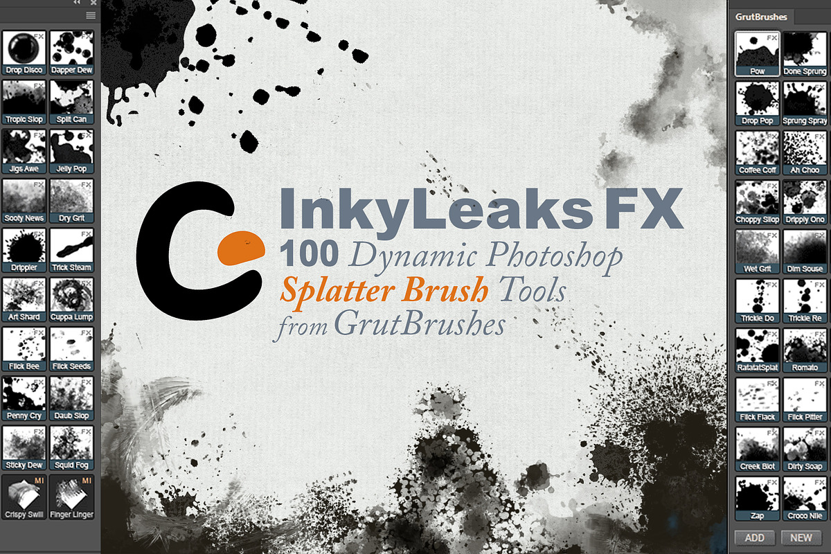 100 Photoshop Splatter Brush Tools preview 6