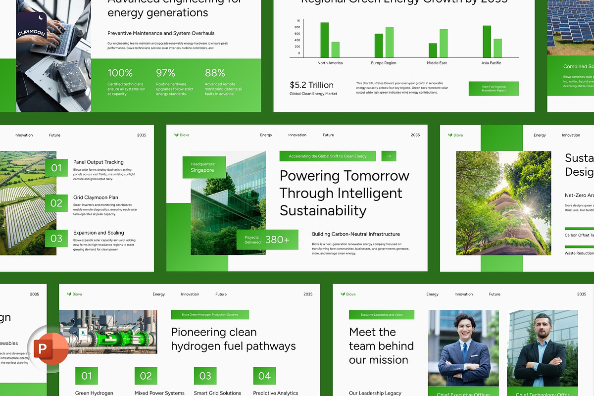 Renewable Energy Pitch Deck, a Presentation Template by Claymoon Lab (Photo 2 of 7)
