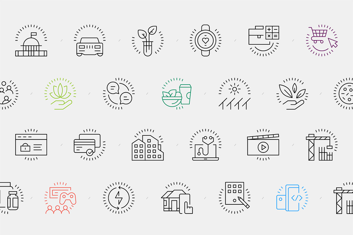 Growing Industry Icons, an Outline Icon by Vineta Rendon (Photo 5 of 10)