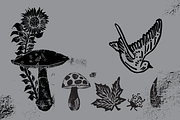 Block Print Hand-drawn Vector Flora, an Object Graphic by charmellow (Thumbnail 3 of 5)