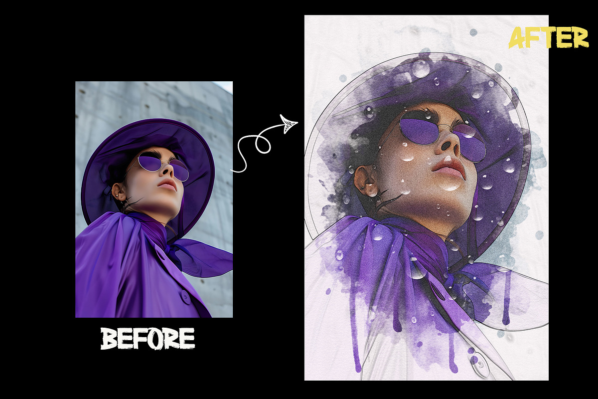 Painting Watercolor Photoshop Effect, an Action Add-On by 3d_model_tifotizi (Photo 3 of 3)