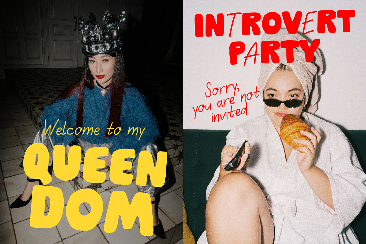 Drama Queendom Playful Vibe Duo, a Sans Serif Font by Struvictory.art (Photo 4 of 10)