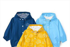 Baby Raincoat Mock-ups Set&Generator