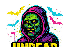 Zombie illustration with gothic grun, an Illustration by Dvoevnore photos