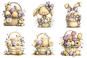 Easter Basket Clipart Set, an Illustration by CreationArt (Thumbnail 2 of 5)