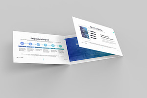 A5 Landscape Trifold Brochure Mockup