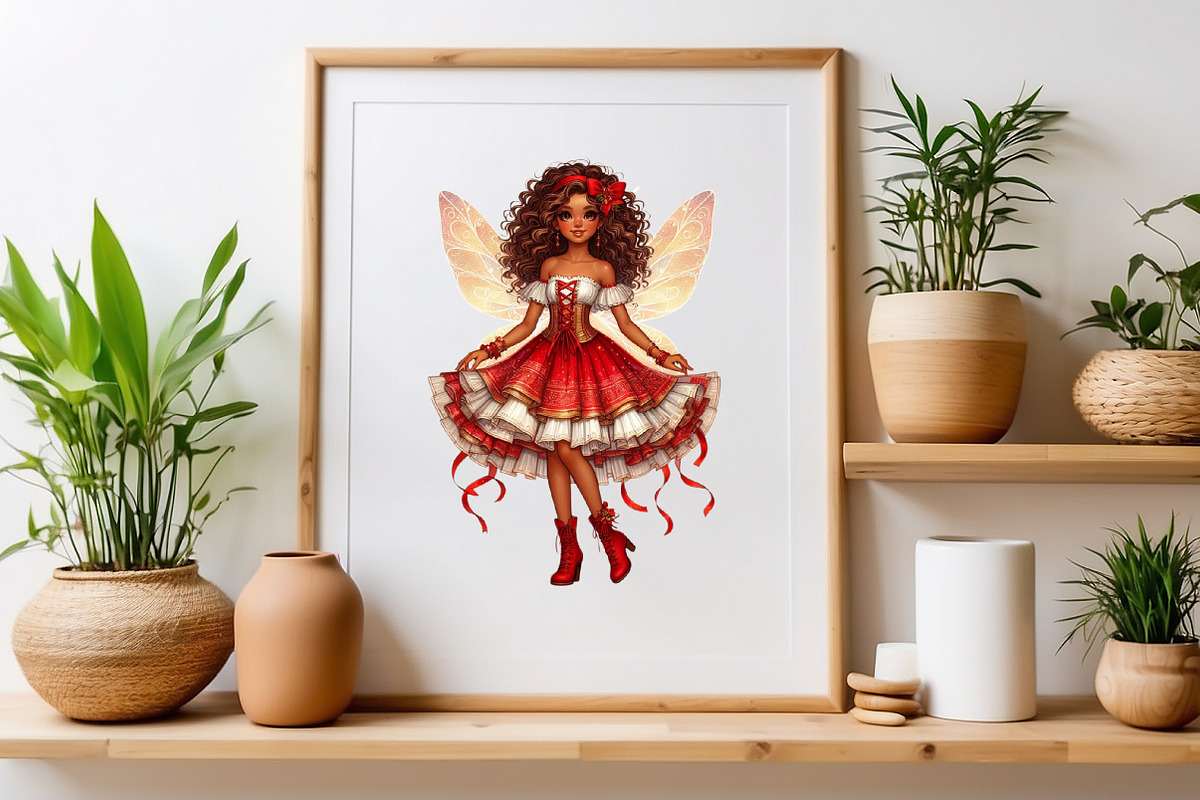 Christmas Cute Fairy Sublimation, a Seasonal Illustration by Craft Nest (Photo 4 of 5)
