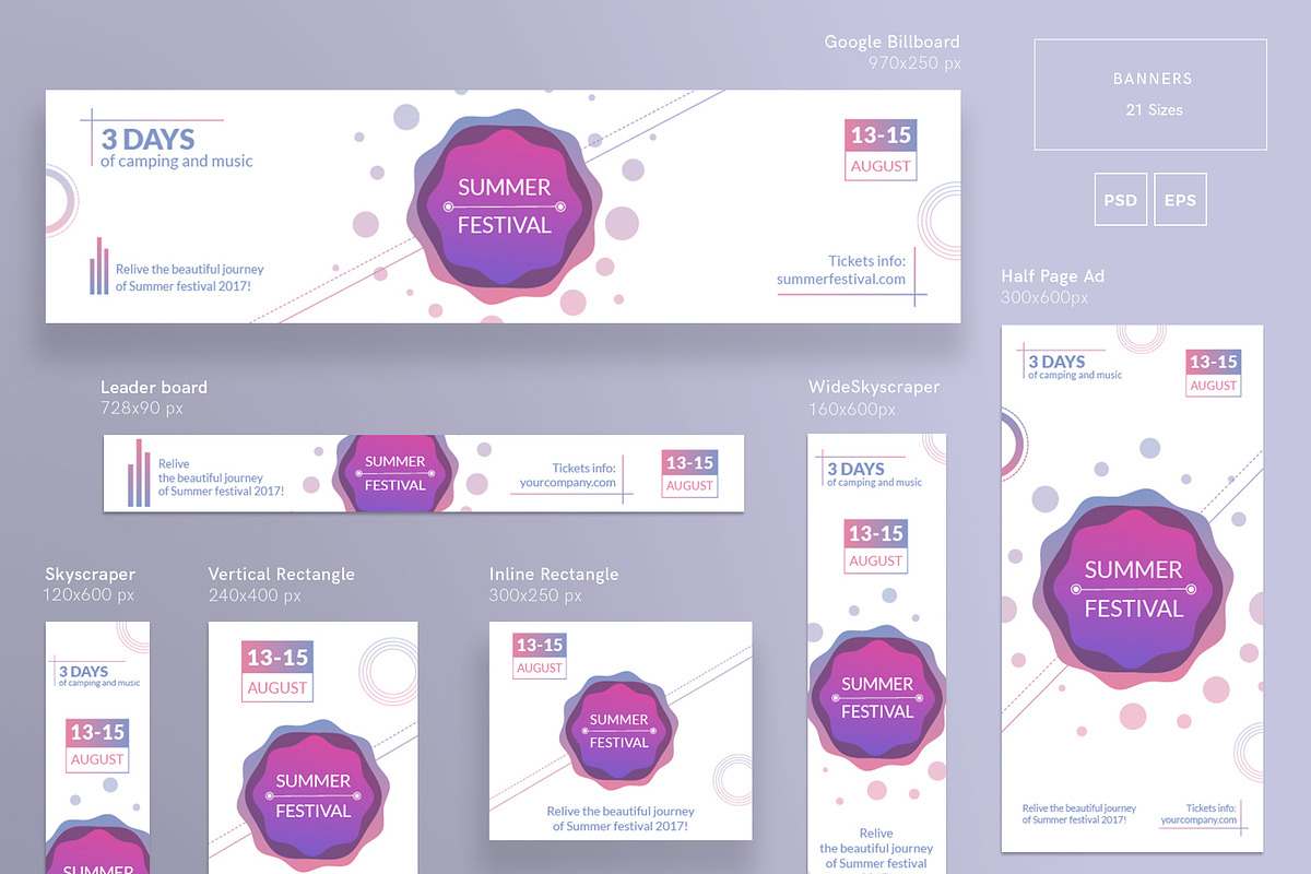 Promo Bundle | Summer Festival, a Poster Template by Amber Graphics
