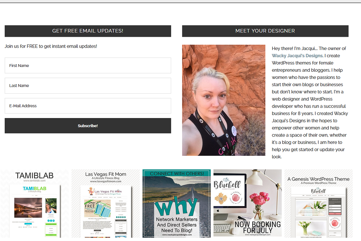 Bluebell Child Theme, a WordPress Template by Wacky Jacqui's Designs (Photo 5 of 5)