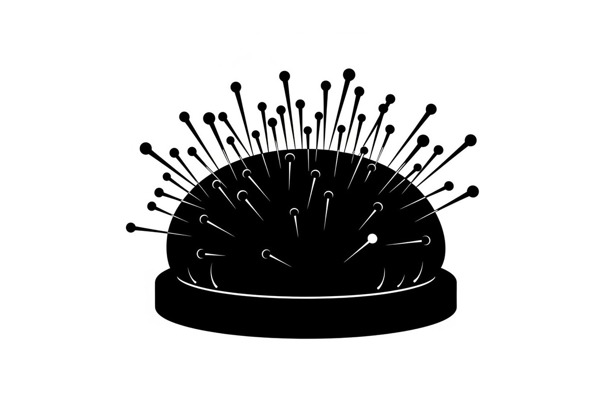 Sewing Pin Cushion Silhouette, an Illustration by hafijul (Photo 7 of 14)