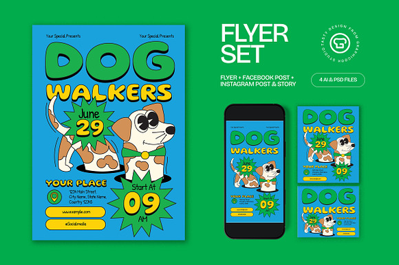 Dog Walker Flyer preview 4