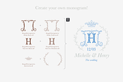 Royal Wedding Monograms font family, a Script Font by kaer_shop (Thumbnail 7 of 10)