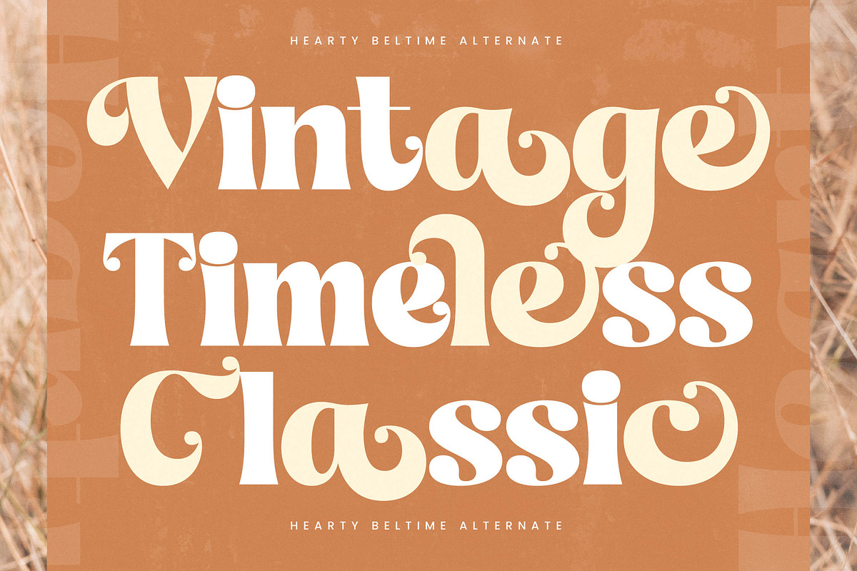 Hearty Beltime Retro Display Font, a Serif Font by timelesstype.co (Photo 10 of 20)