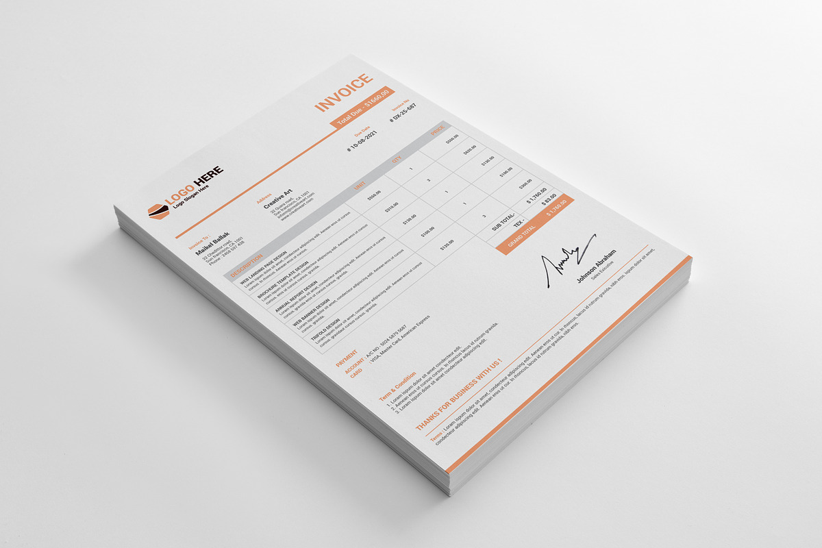 Invoice, a Print Template by alimran24 (Photo 6 of 7)