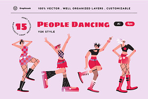 People Dancing Illustration Set