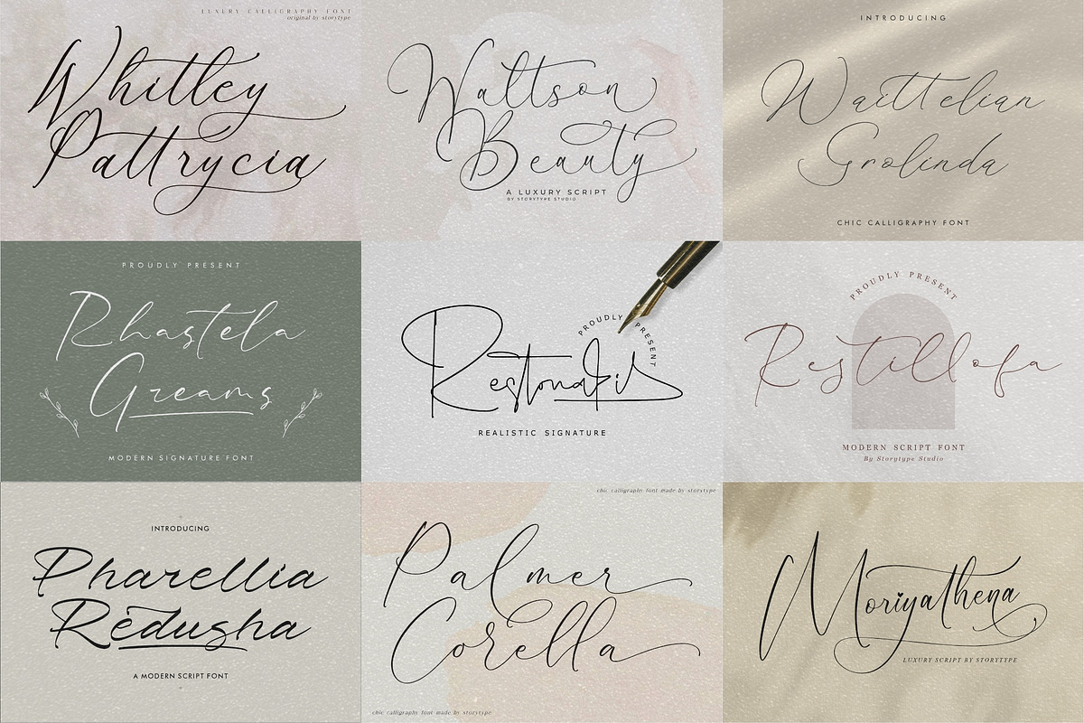 75 Elegant Script Font Bundle, a Script Font by Storytype Studio (Photo 5 of 10)